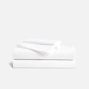 NWT Brooklinen - Washed Linen Core Sheet Set - White - Queen